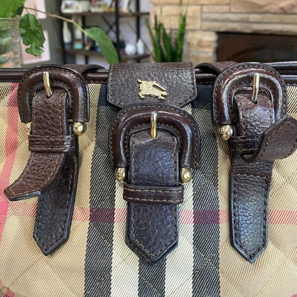Burberry Beige and Brown Plaid Shoulder Bag - Picture 8 of 16